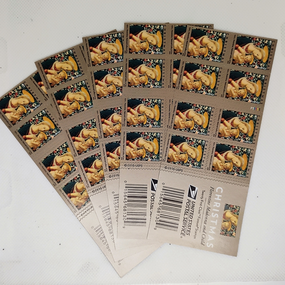 Christmas Holiday Stamps with Angel Design